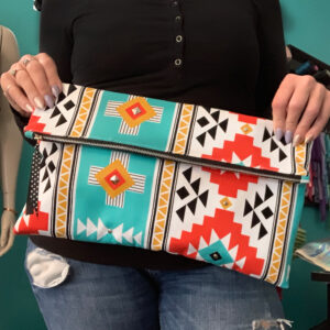 Shine Your Heart Oversized Clutch Aztec