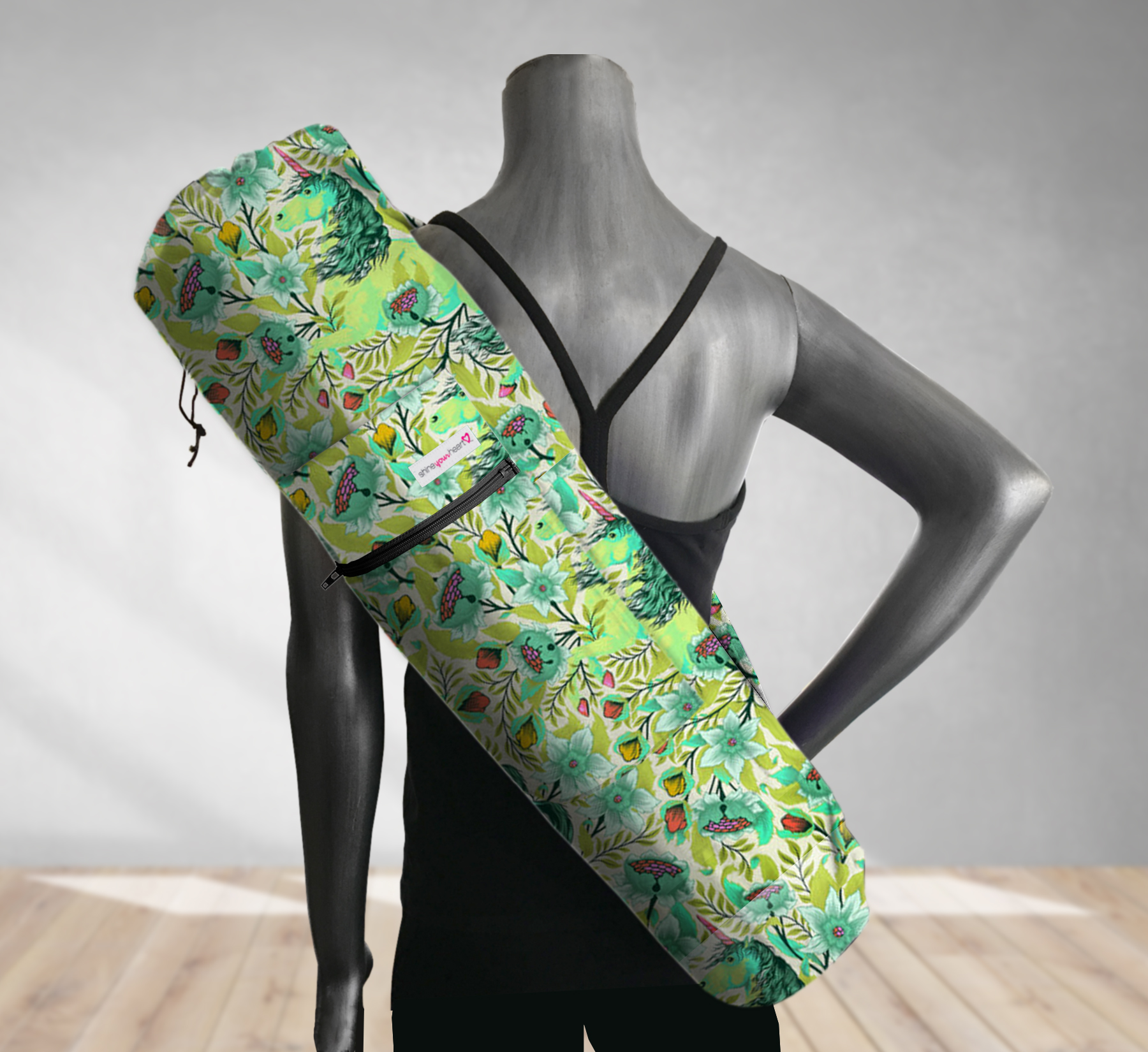 Magical Poppies Lime Archer Yoga Bag Wholesale