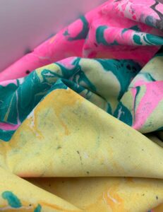 Water Marbled Fabric - Color Lane