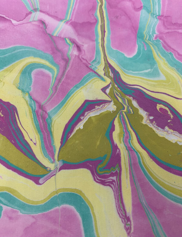 Water Marbled Fabric - Orchid River