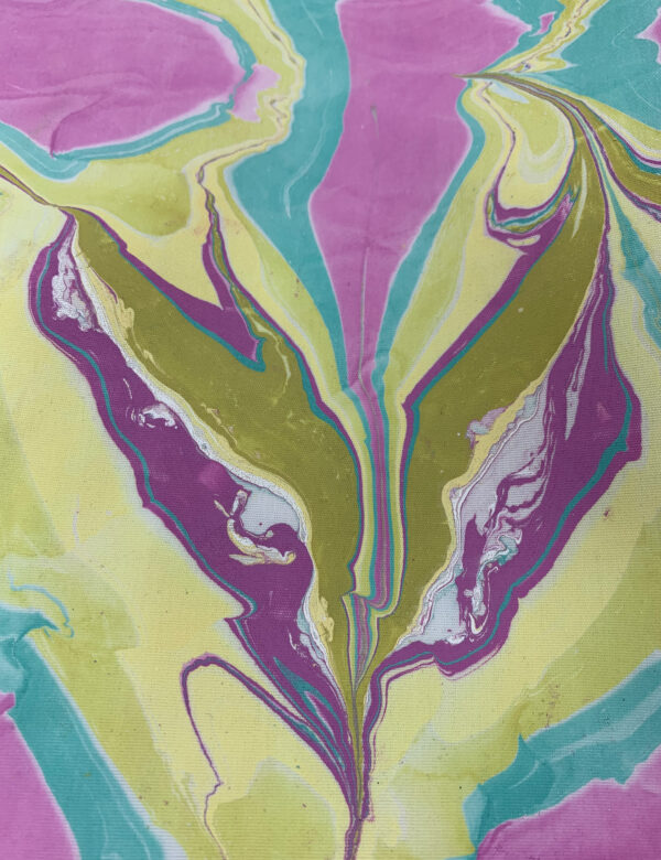 Water Marbled Fabric - Orchid River