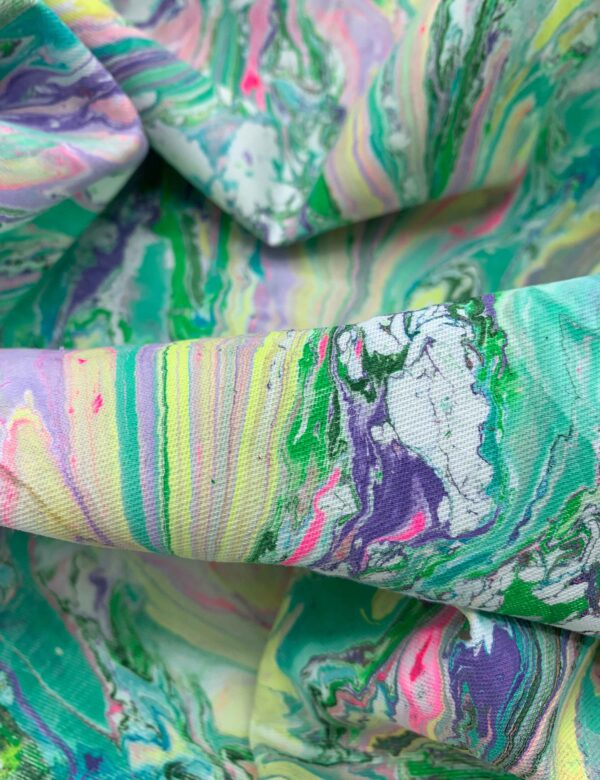 Water Marbled Fabric - Smarties