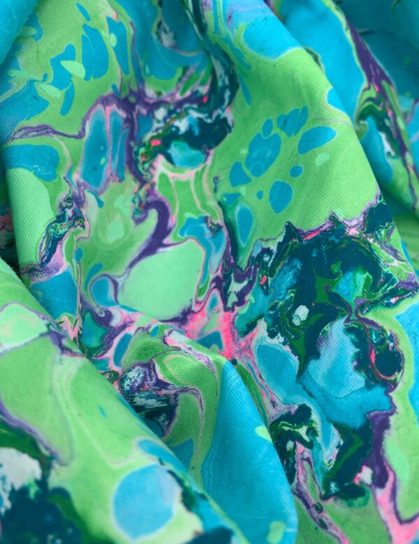 Water Marbled Fabric - Water World