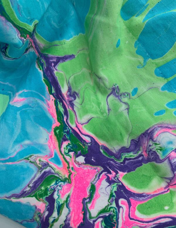 Water Marbled Fabric - Water World