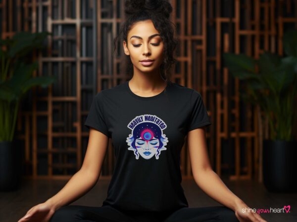 Heavily Meditated T-Shirt, Yoga Tee, Yoga T-shirt, Spiritual T-Shirt, Positive Tee, High Vibration Tee, Conscious Tee, Yoga Gift