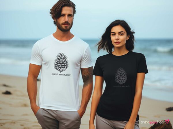 Pineal Illuminate Unisex Tee in Black and White