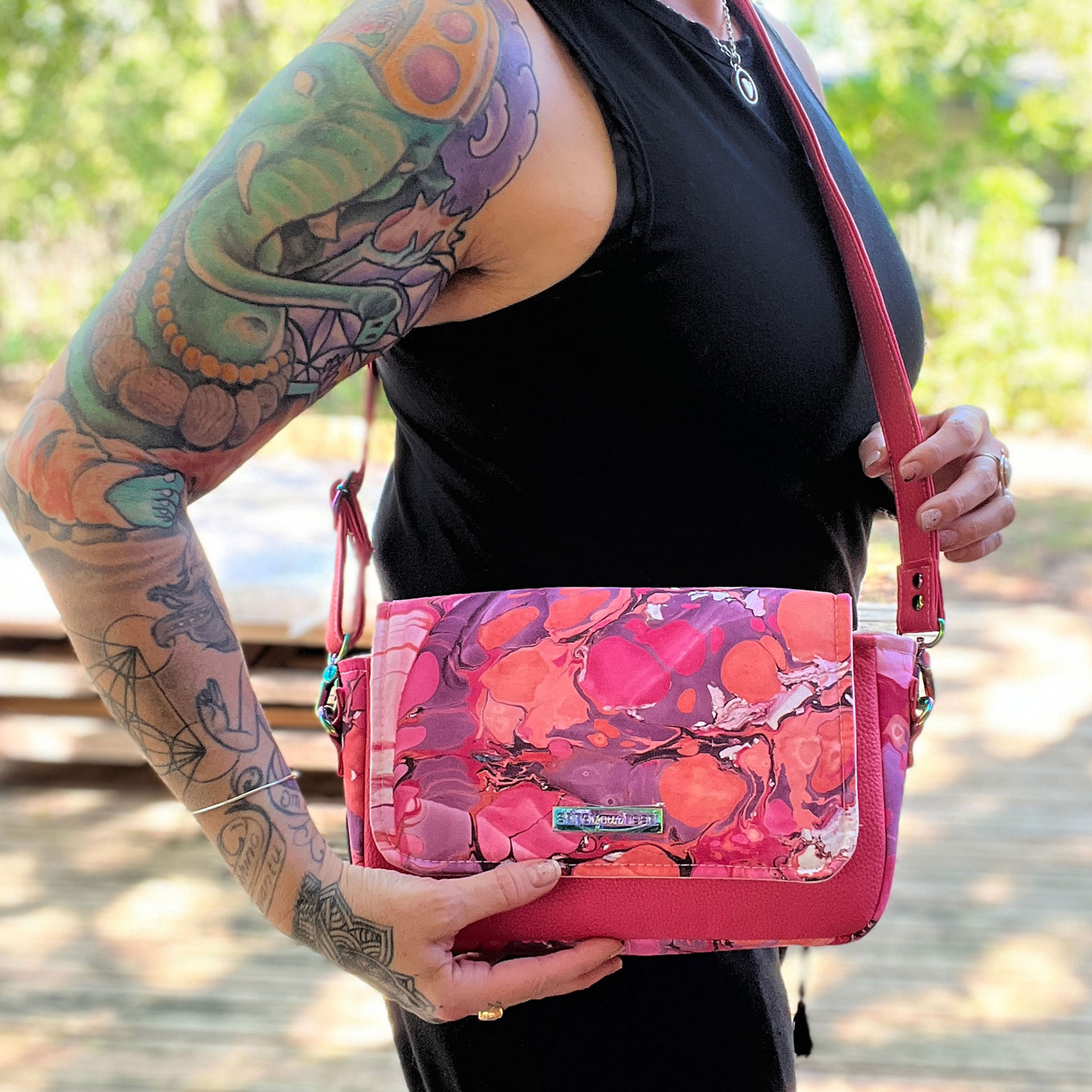 Bella Crossbody, Crossbody Bag, Water Marbled Crossbody, Shoulder Bag, Handbag, Unique Crossbody Gift For Her, Birthday Gift For Her