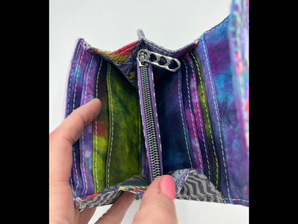 Wallet Mini, Small Wallet, Compact Wallet, Women Wallet, Snap Wallet, Tie Dye Fabric