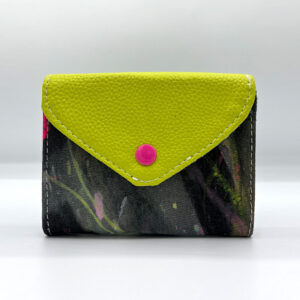 Wallet Mini, Small Wallet, Compact Wallet, Women Wallet, Snap Wallet, Painted Fabric