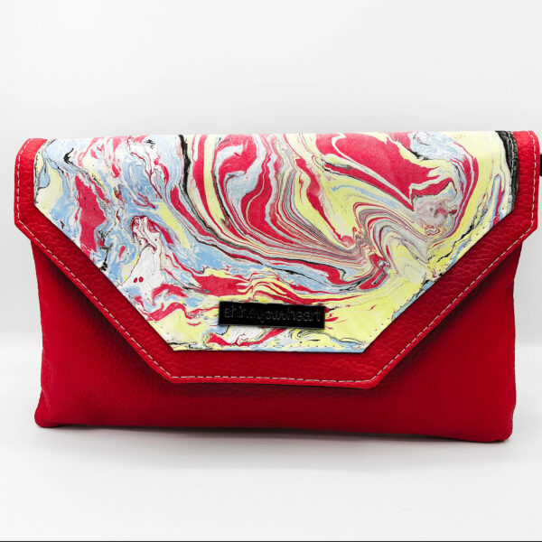 Vail Crossbody Clutch, Shoulder Bag, Water Marbled Bag, Marbled Clutch, Handbag, Purse, Unique Gift For Her, Birthday Gift For Her