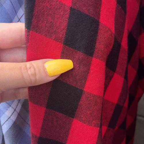 Cotton Flannel, Red & Black Check - 56" Sold By The Yard