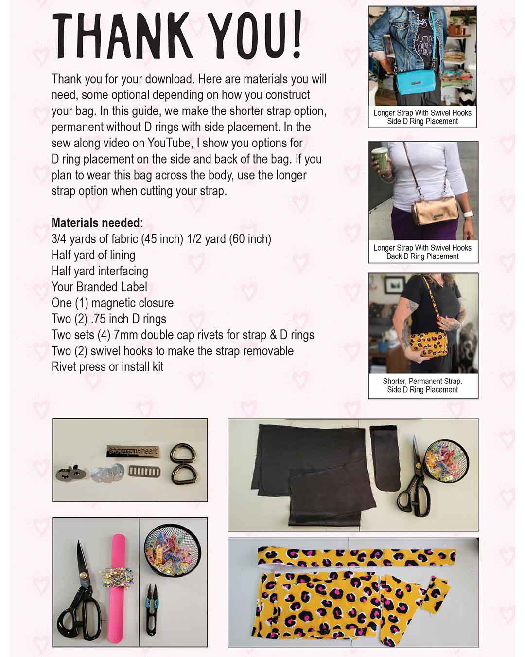 Magdalena Shoulder Bag Sewing Pattern In Two Sizes (PDF Pattern) - Image 2